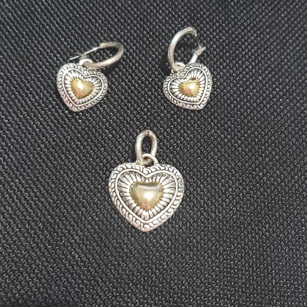 Necklace Charm with Matching Earrings
